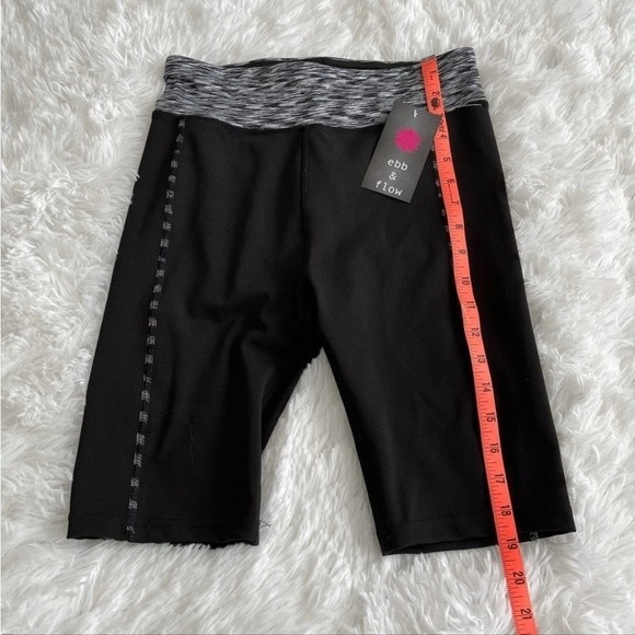 2 Set New Ebb & Flow Bike Shorts Athleisure High Waist Stretch Black Grey Size S - Picture 15 of 16